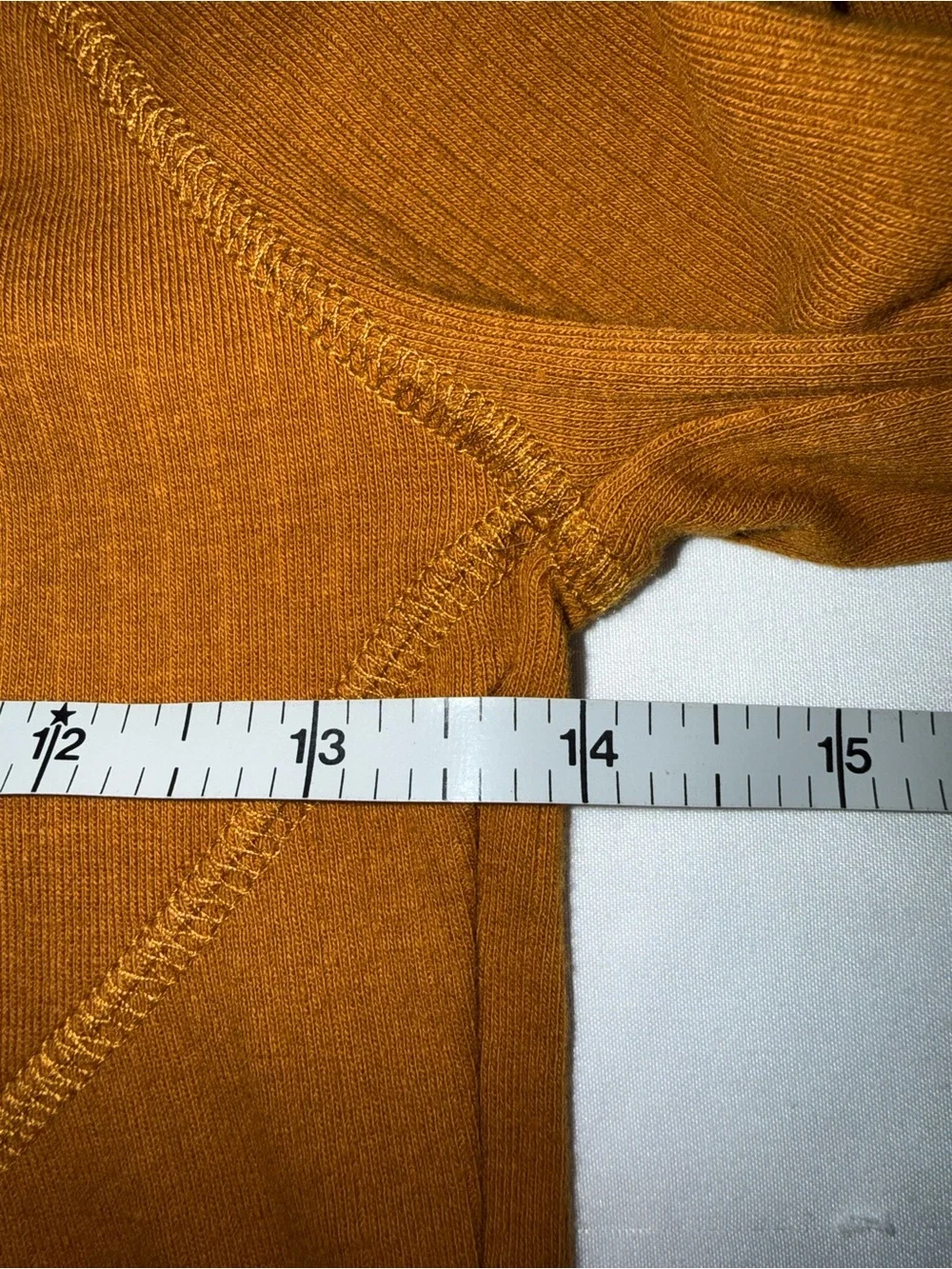 Free People Ribbed Scoop Lace-Trim Long Sleeve Top in burnt orange